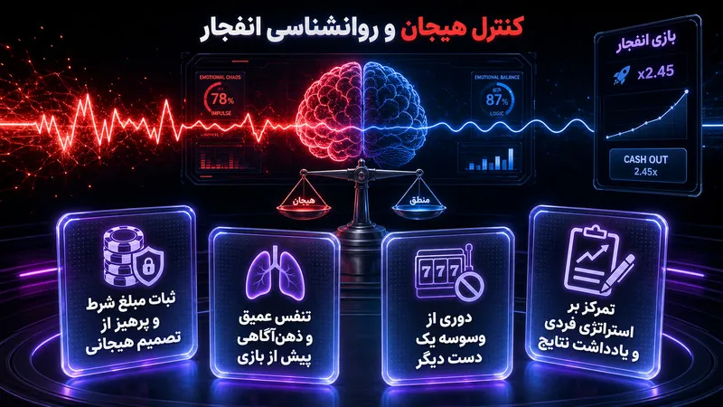 کنترل هیجان در حد سود و حد ضرر بازی انفجار