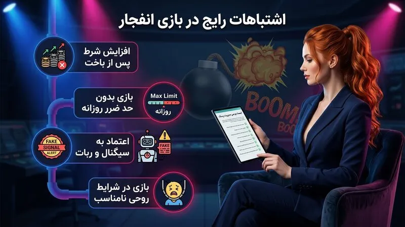اشتباهات رایج در بازی انفجار