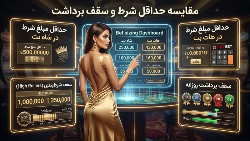 مقایسه حداقل شرط بازی انفجار شاه بت و هات بت