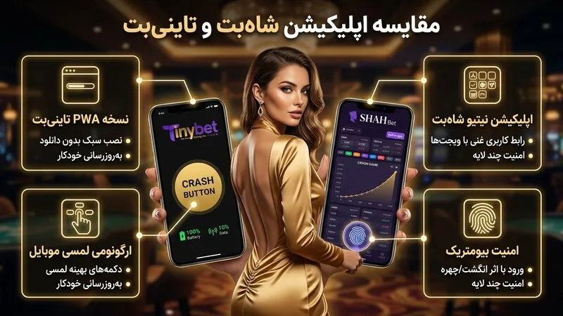 تفاوت اپلیکیشن بازی انفجار شاه بت و تاینی بت